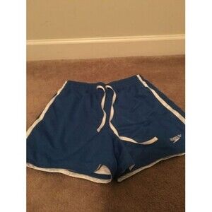 Speedo Youth Kids Athletic Shorts Reversible Size Large Blue White